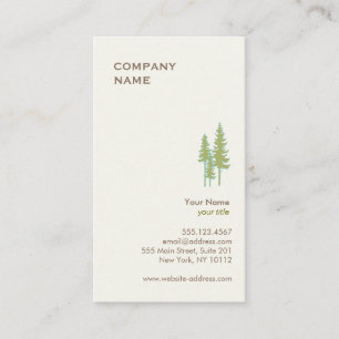 Visita Tarjeta de presentación con el logotipo Green Tree