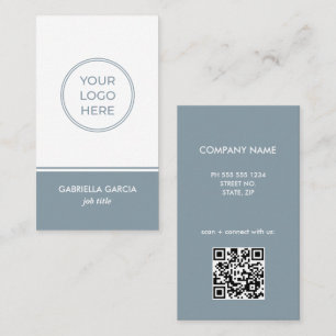 Visita Tarjeta de presentación con el logotipo QR escanea