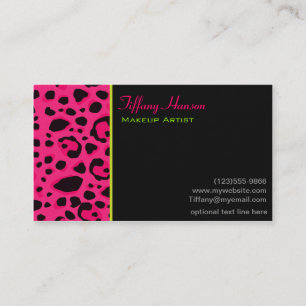 Visita Tarjeta de presentación con estampado de leopardo 