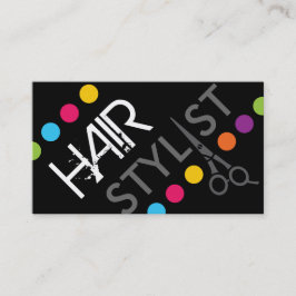 Visita Tarjeta de presentación con estilo de cabello negr