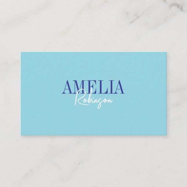 Visita Tarjeta de presentación con estilo Sky Blue Contra (Anverso)