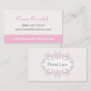 Visita Tarjeta de presentación con flores rosadas en Wave