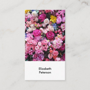 Visita Tarjeta de presentación con fondo floral