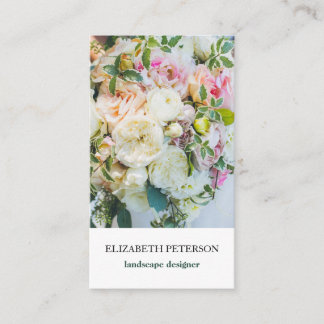 Visita Tarjeta de presentación con fondo floral