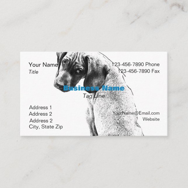 Visita Tarjeta de Presentación con Gráfico de Cachorro -  (Anverso)