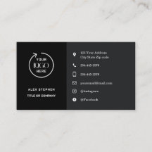 Tarjeta de presentación con iconos modernos de red
