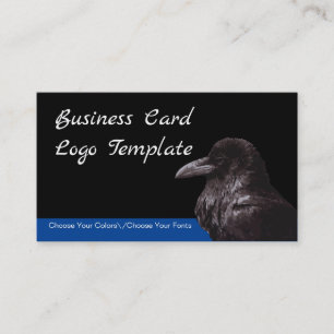 Visita Tarjeta de presentación con logotipo Crow o Raven
