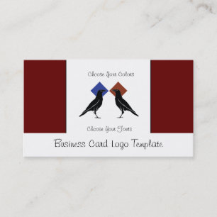 Visita Tarjeta de presentación con logotipo Crows o Rave