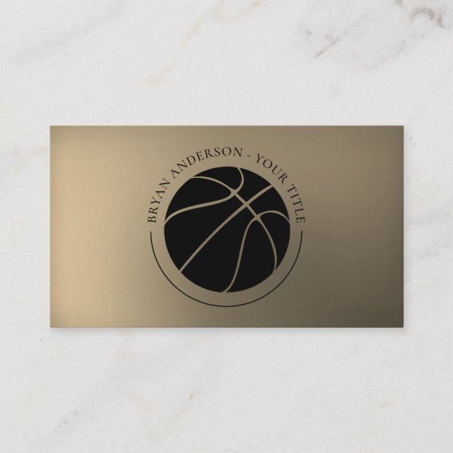 Visita Tarjeta de presentación con logotipo de baloncesto (Anverso)