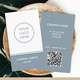 Visita Tarjeta de presentación con logotipo de código QR 