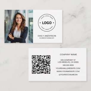 Visita Tarjeta de presentación con logotipo de foto perso