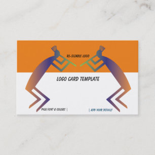 Visita Tarjeta de presentación con logotipo de Kokopelli