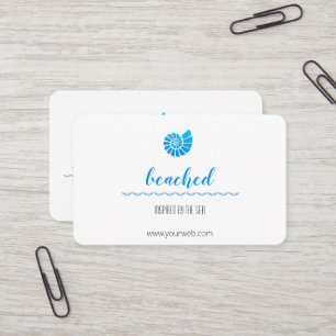 Visita Tarjeta de presentación con logotipo de la playa