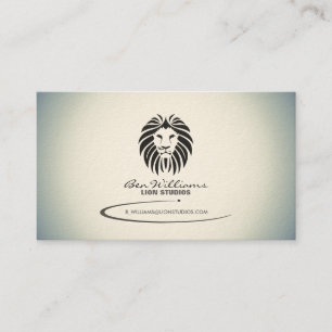 Visita Tarjeta de presentación con logotipo de león (vers