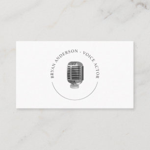Visita Tarjeta de presentación con logotipo de micrófon