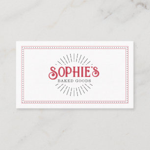Visita Tarjeta de presentación con logotipo de panadería 