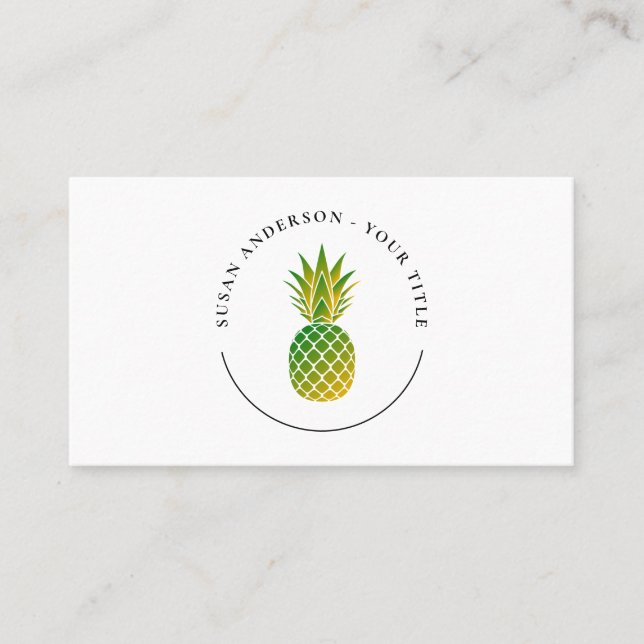 Visita Tarjeta de presentación con logotipo de piña (Anverso)