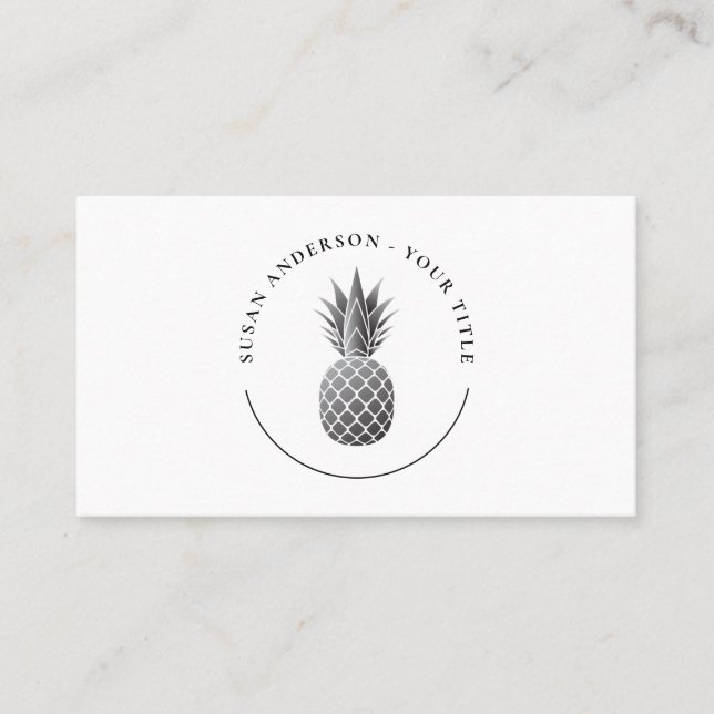 Visita Tarjeta de presentación con logotipo de piña (Anverso)
