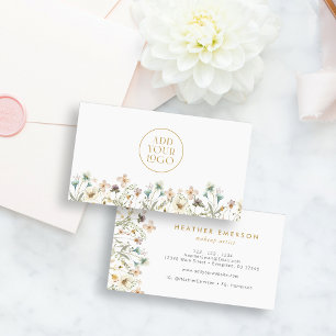 Visita Tarjeta de presentación con logotipo floral