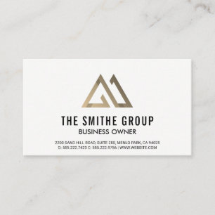 Visita Tarjeta de presentación con logotipo geométrico