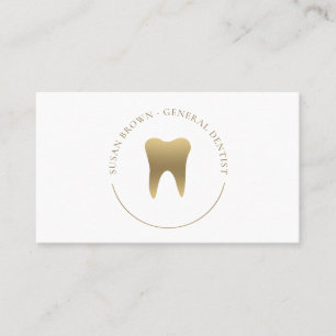 Visita Tarjeta de presentación con logotipo Gold Dental