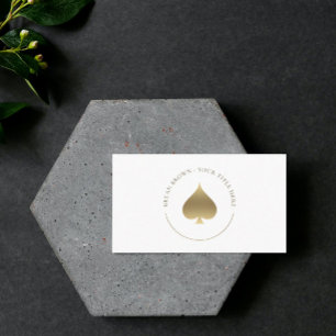 Visita Tarjeta de presentación con logotipo Gold Spade