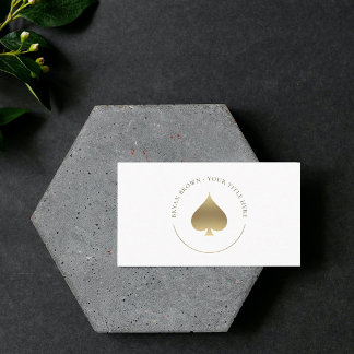Visita Tarjeta de presentación con logotipo Gold Spade