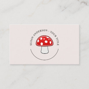 Visita Tarjeta de presentación con logotipo para hongos