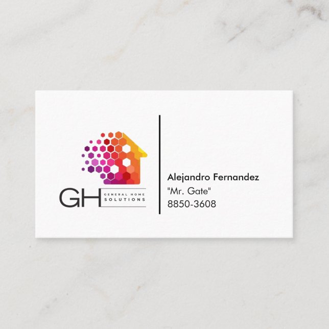 Visita Tarjeta de presentación con logotipo simple (Anverso)