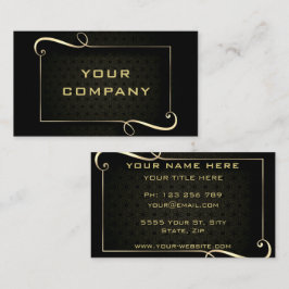 Visita Tarjeta de presentación con marco de ornamento neg