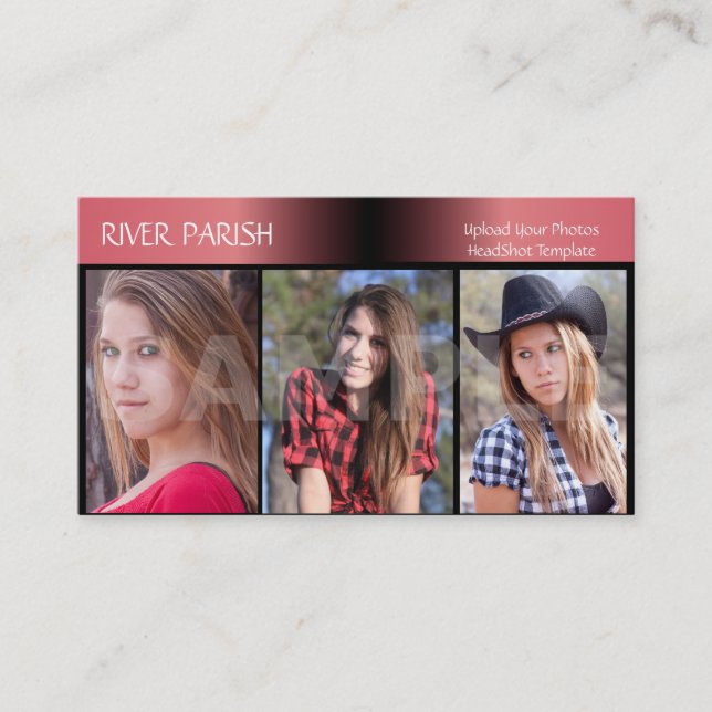 Visita Tarjeta de presentación con micrófono para modelos (Anverso)