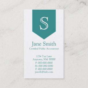 Visita Tarjeta de presentación con monograma de flecha ve