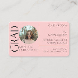 Visita Tarjeta de presentación con patrón de corazón rosa