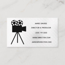 Tarjeta de presentación con temática de vídeo y FI