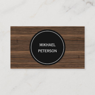 Visita Tarjeta de presentación con textura de madera.