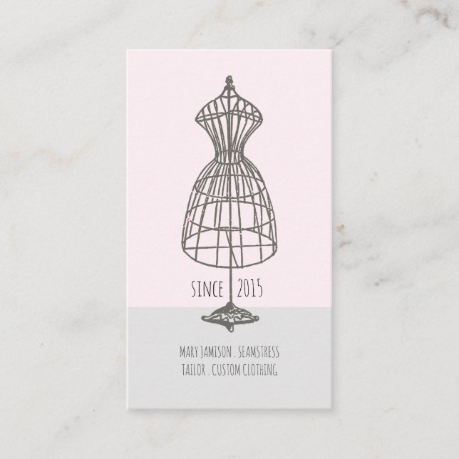 Visita Tarjeta de presentación con vestidor de vintage pa (Anverso)