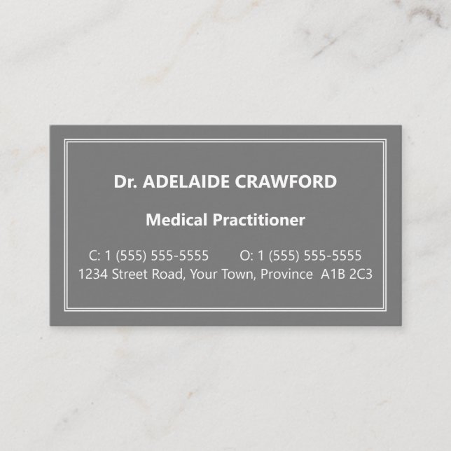 Visita Tarjeta de presentación conservadora y neutral (Anverso)