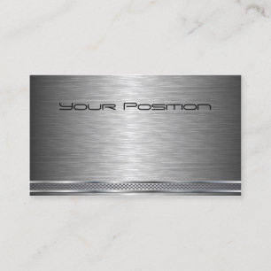 Visita Tarjeta de presentación corporativa de plata oscur