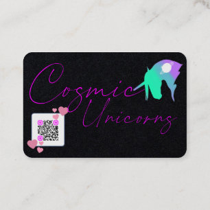 Visita Tarjeta de presentación Cosmic Unicorns (negro)