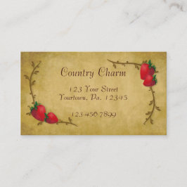 Visita Tarjeta de presentación Country Strawberries