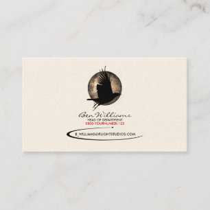 Visita Tarjeta de presentación Crow (fondo W/ Moon)