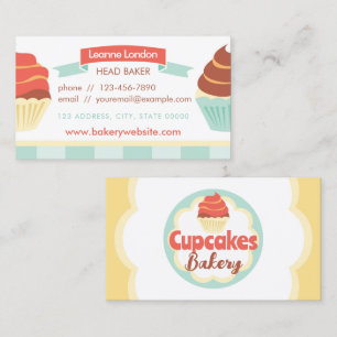 Visita Tarjeta de presentación Cupcake Bakery