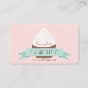 Visita Tarjeta de presentación Cupcake Sprinkles Pink