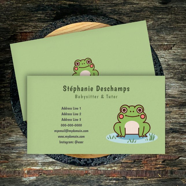 Visita Tarjeta de presentación Cute Frog (Cute Frog Business Card)