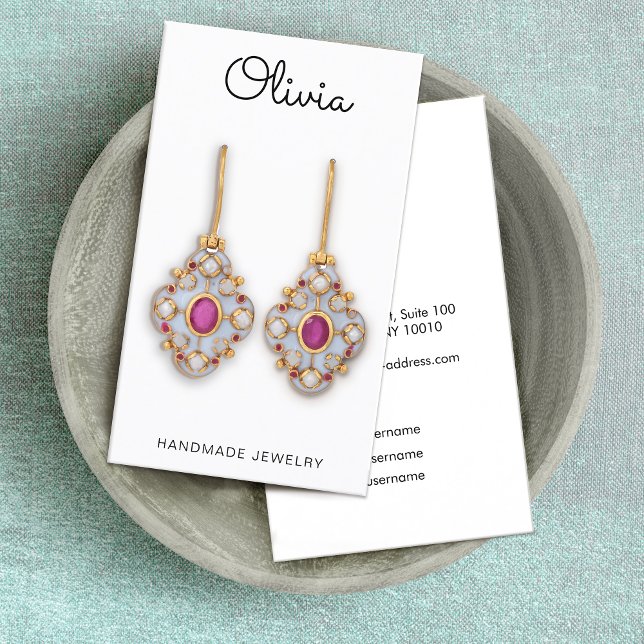 Visita Tarjeta de presentación Cute Script Earl Display (Subido por el creador)