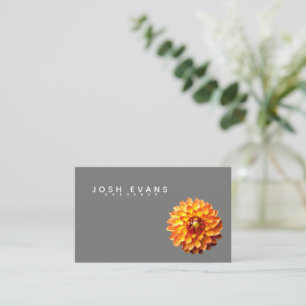 Visita Tarjeta de presentación Dahlia Floral Minimalista