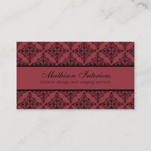 Visita Tarjeta de presentación Damask perfectamente pulid