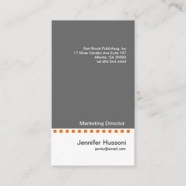 Visita Tarjeta de presentación Dash para Naranja gris sól