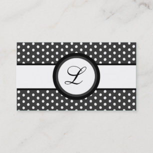 Visita Tarjeta de presentación de 100 Gray Polkadot Pokad