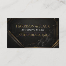 Tarjeta de presentación de abogado de lujo.